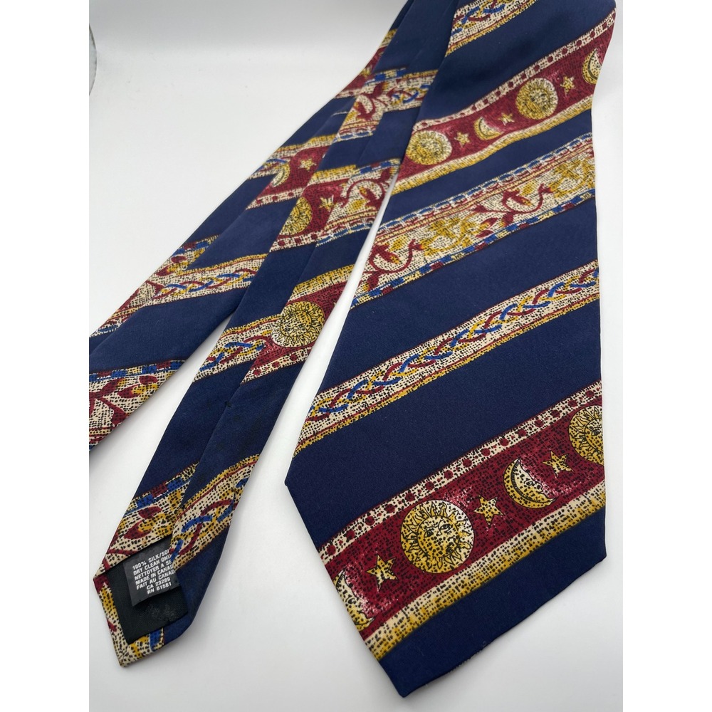 Metropolitan Museum of Art MMA Silk Tie Navy Celestial Sun Moon Stars Canada